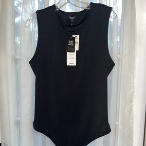 Express Black Sleeveless Bodysuit